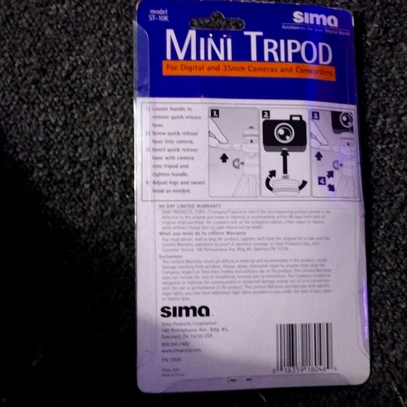Sima ST-10K Mini Tripod for Digital Devices, 35mm Cameras & Camcorders - Picture 2 of 2